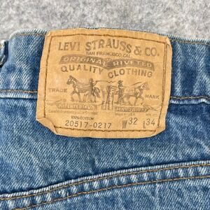 VTG Levis 517 Bootcut Jeans Men 32x34 Blue Orange Tab 20517-0217 (fit 30x32) USA